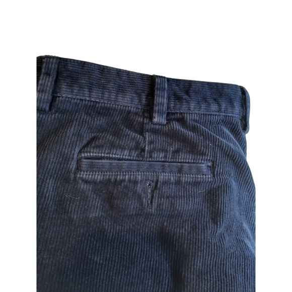 LL Bean Men Corduroy Pants Classic Fit Dark Blue Size 36x32 - Picture 2 of 12